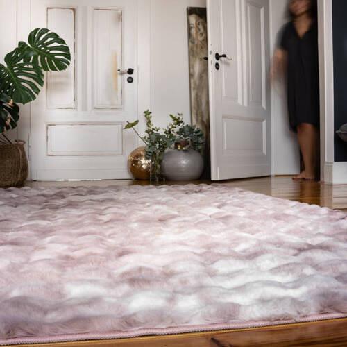 Fellteppich My Camouflage - Pink, KONVENTIONELL, Textil (120/170cm) - Obsession