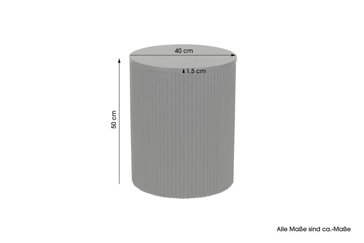 Beistelltisch Owen Schwarz D: 40 cm - Schwarz, Design, Holz (40/50/40cm) - MID.YOU