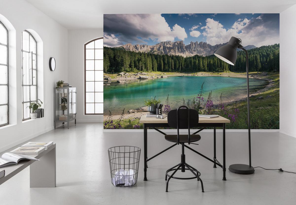 Fototapete Dolomitenjuwel - Multicolor, Trend, Textil (450/280cm)