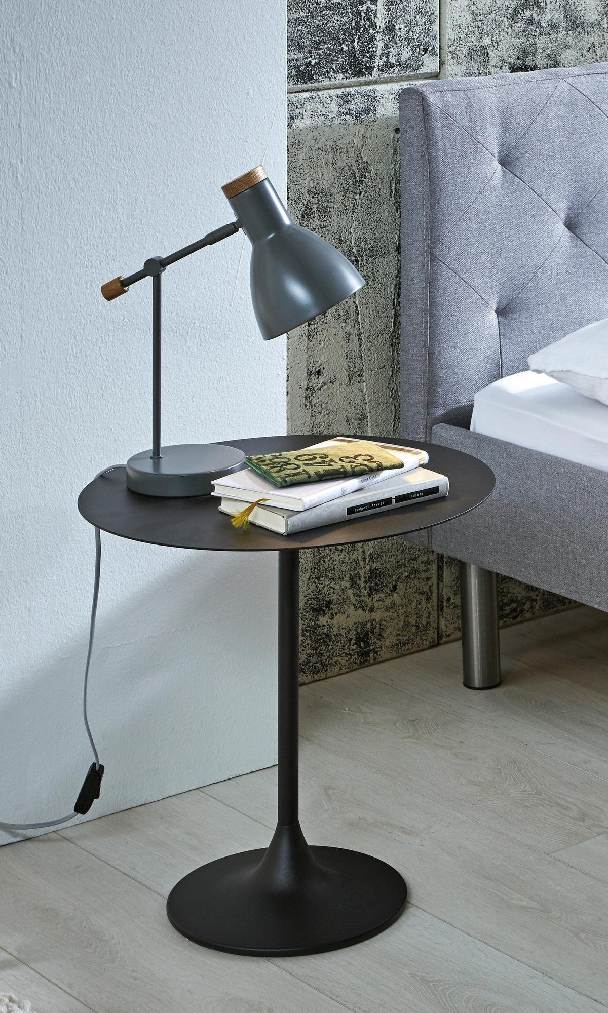 Beistelltisch Schwarz - Schwarz, Basics, Metall (45/46cm)