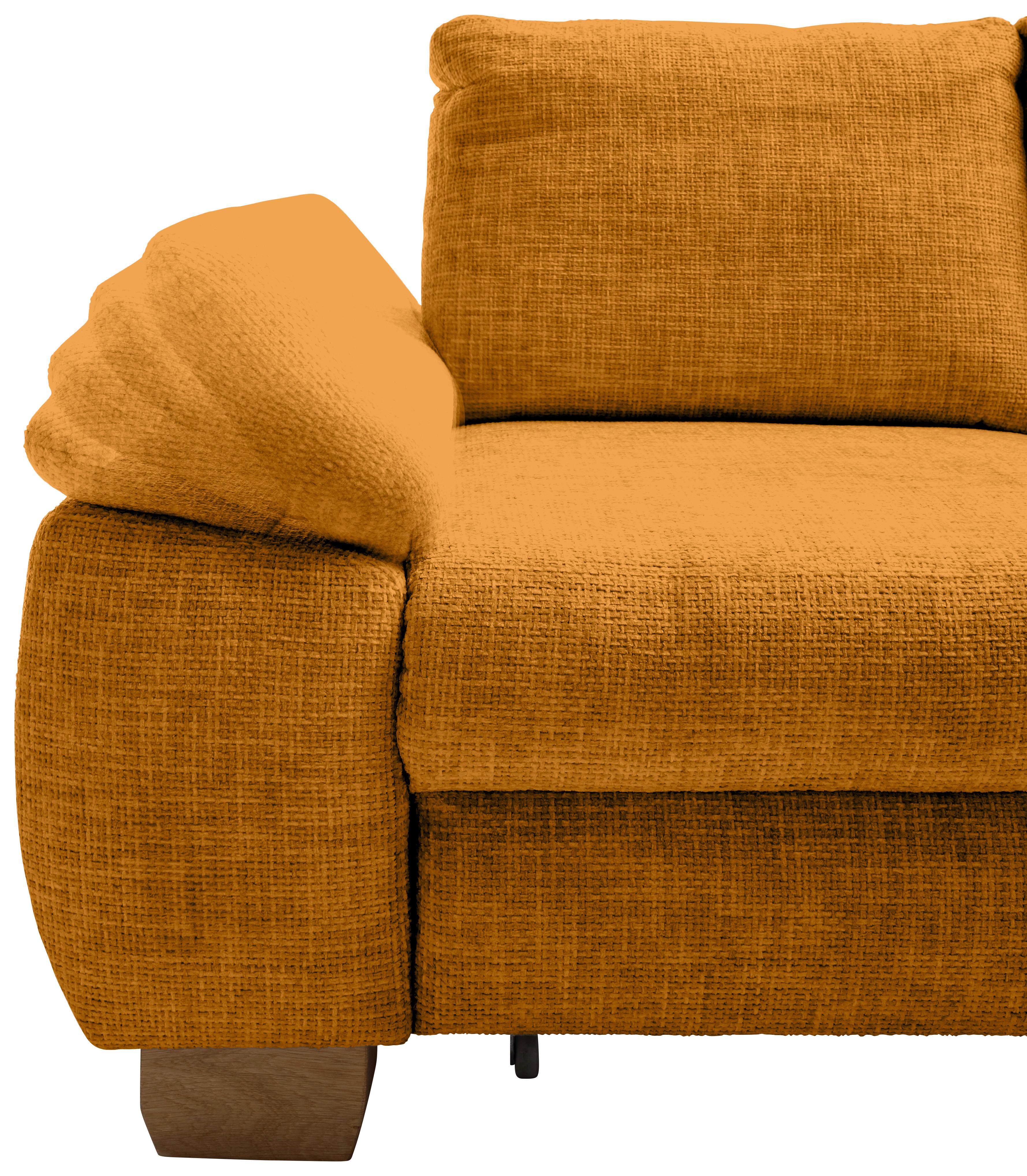 Eckschlafsofa Positano Goldfarben S: 265x206 Cm - Wildeiche/Goldfarben, MODERN, Textil (265/206cm) - Livetastic