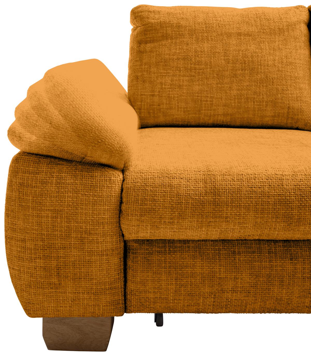 Eckschlafsofa Positano Goldfarben S: 265x206 Cm - Wildeiche/Goldfarben, MODERN, Textil (265/206cm) - Livetastic