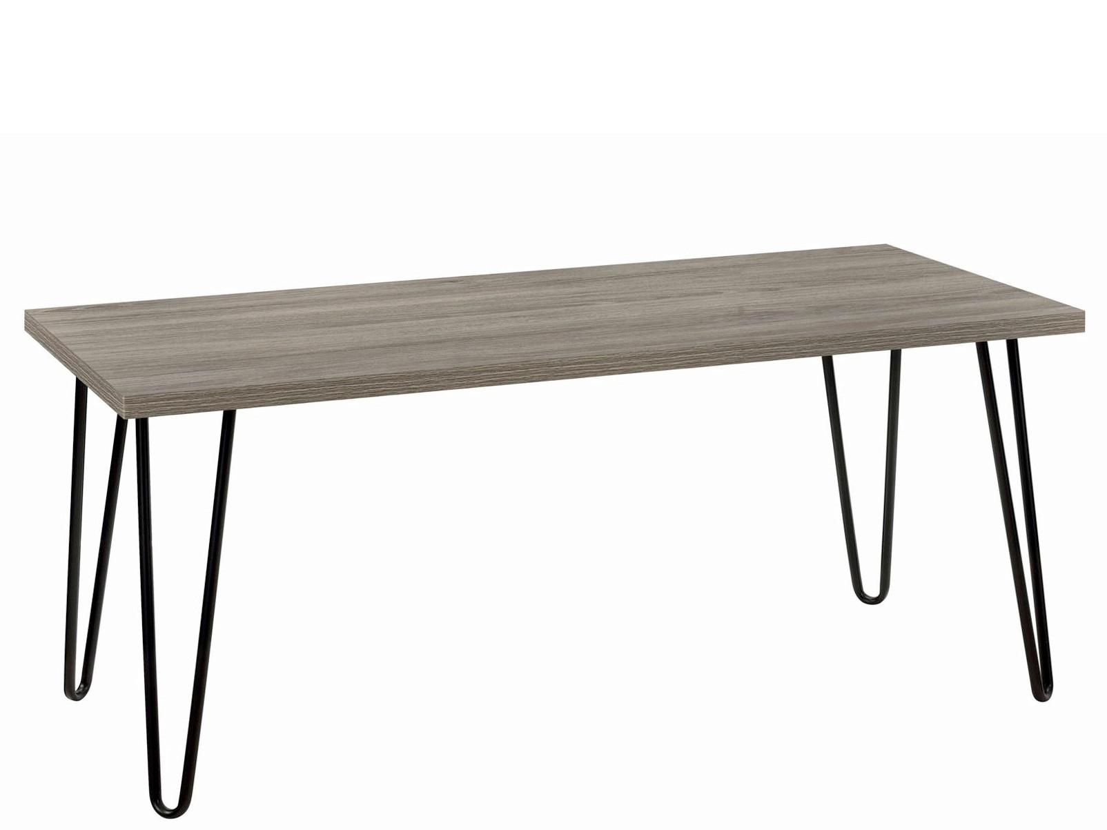 Couchtisch Owen Eichefarben B: 105 cm - Eichefarben/Schwarz, Design, Holzwerkstoff/Metall (105/49/45cm) - MID.YOU