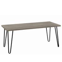 Couchtisch Owen Eichefarben B: 105 cm - Eichefarben/Schwarz, Design, Holzwerkstoff/Metall (105/49/45cm) - MID.YOU