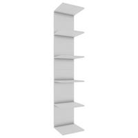 Regál Lazas š: 35 cm, biely - biela, Modern, kompozitné drevo (35/180/30cm) - MID.YOU