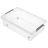 Unterbettroller m. Deckel Lars 29L, 58x39x16 cm - Transparent, Basics, Kunststoff (58/39/16cm) - Homezone