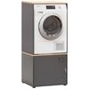 Waschmaschinenschrank Antharzit/Eichefarben B:67,1cm - Eichefarben/Anthrazit, MODERN, Holzwerkstoff (67,1/154,7/60cm) - MID.YOU