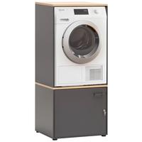 Waschmaschinenschrank Antharzit/Eichefarben B:67,1cm - Eichefarben/Anthrazit, MODERN, Holzwerkstoff (67,1/154,7/60cm) - MID.YOU