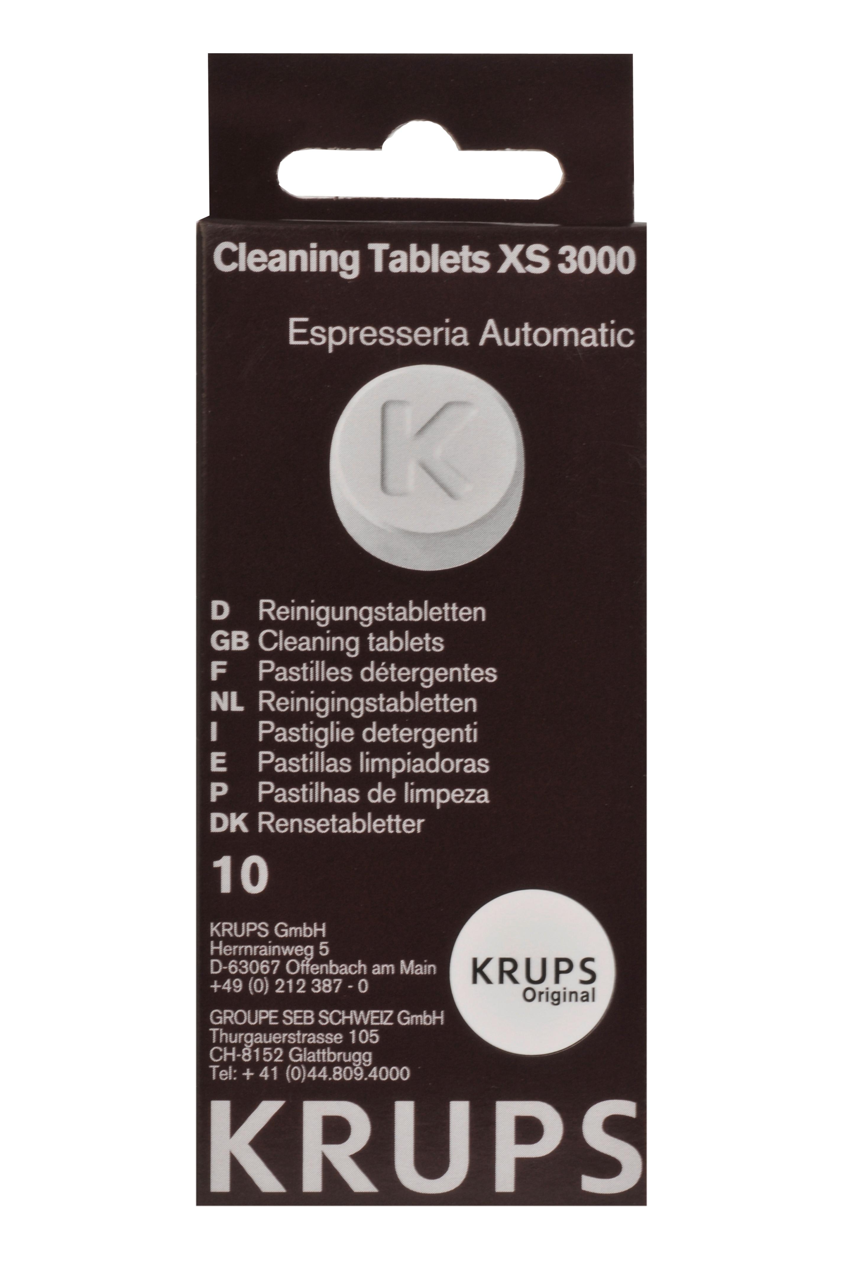 Reinigungstabletten für Krups Vollautomaten 10 Stk. - Basics, Kunststoff (1/5/13cm) - Krups