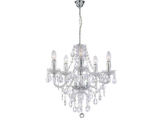Závesná Lampa Isabella - chrómová/číre, Romantický / Vidiecky, kov/plast (149cm) - Mömax modern living Závesná Lampa Isabella - chrómová/číre, Romantický / Vidiecky, kov/plast (149cm) - Mömax modern living