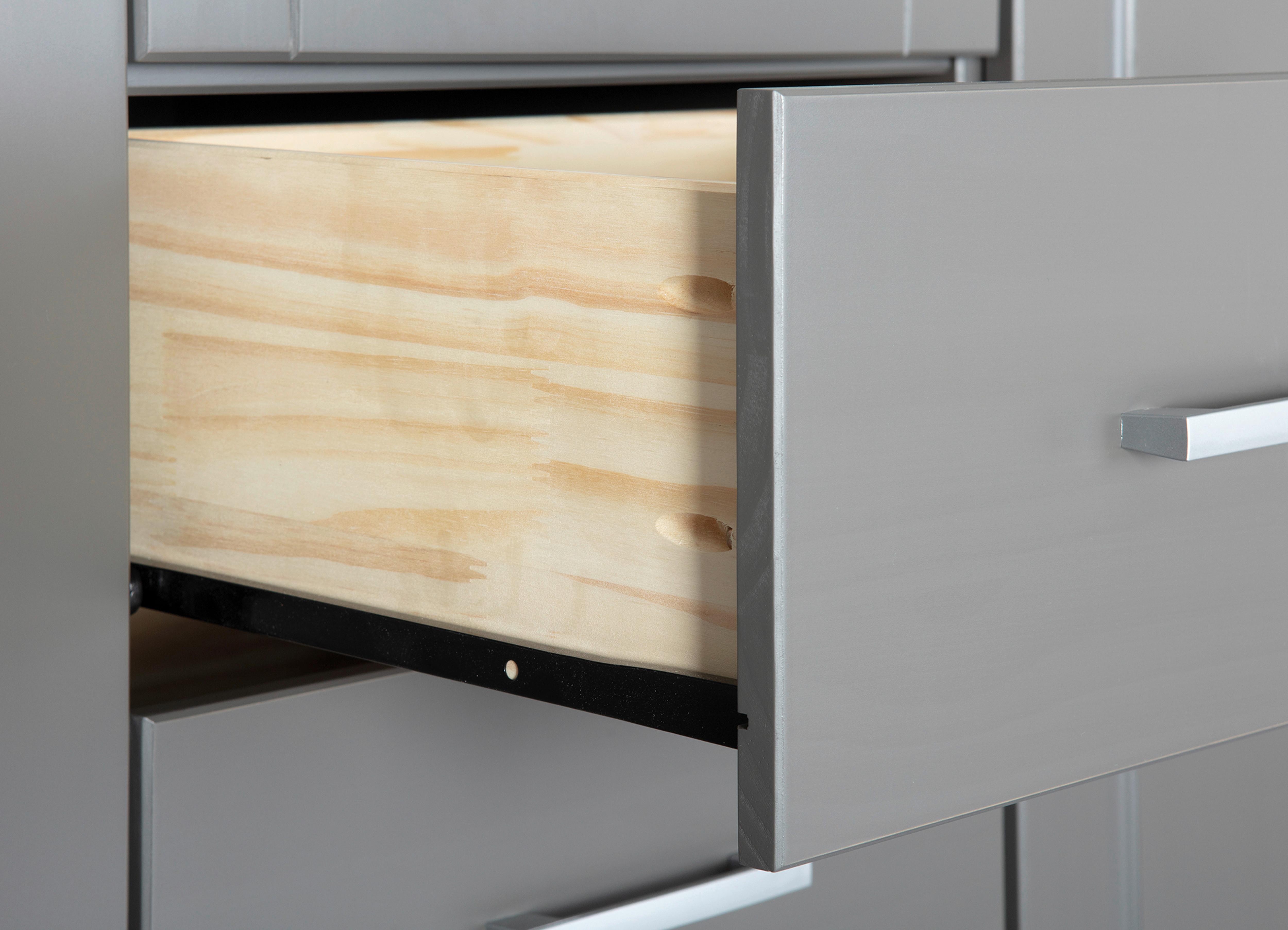 Drehtürenschrank in Grau
