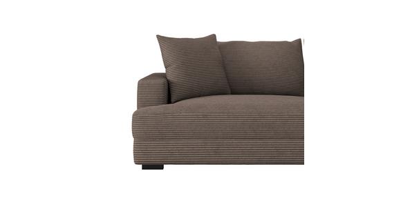 Megasofa Pelle-Megasofa - Wengefarben/Cappuccino, Trend, Textil (261/124cm) - Luca Bessoni