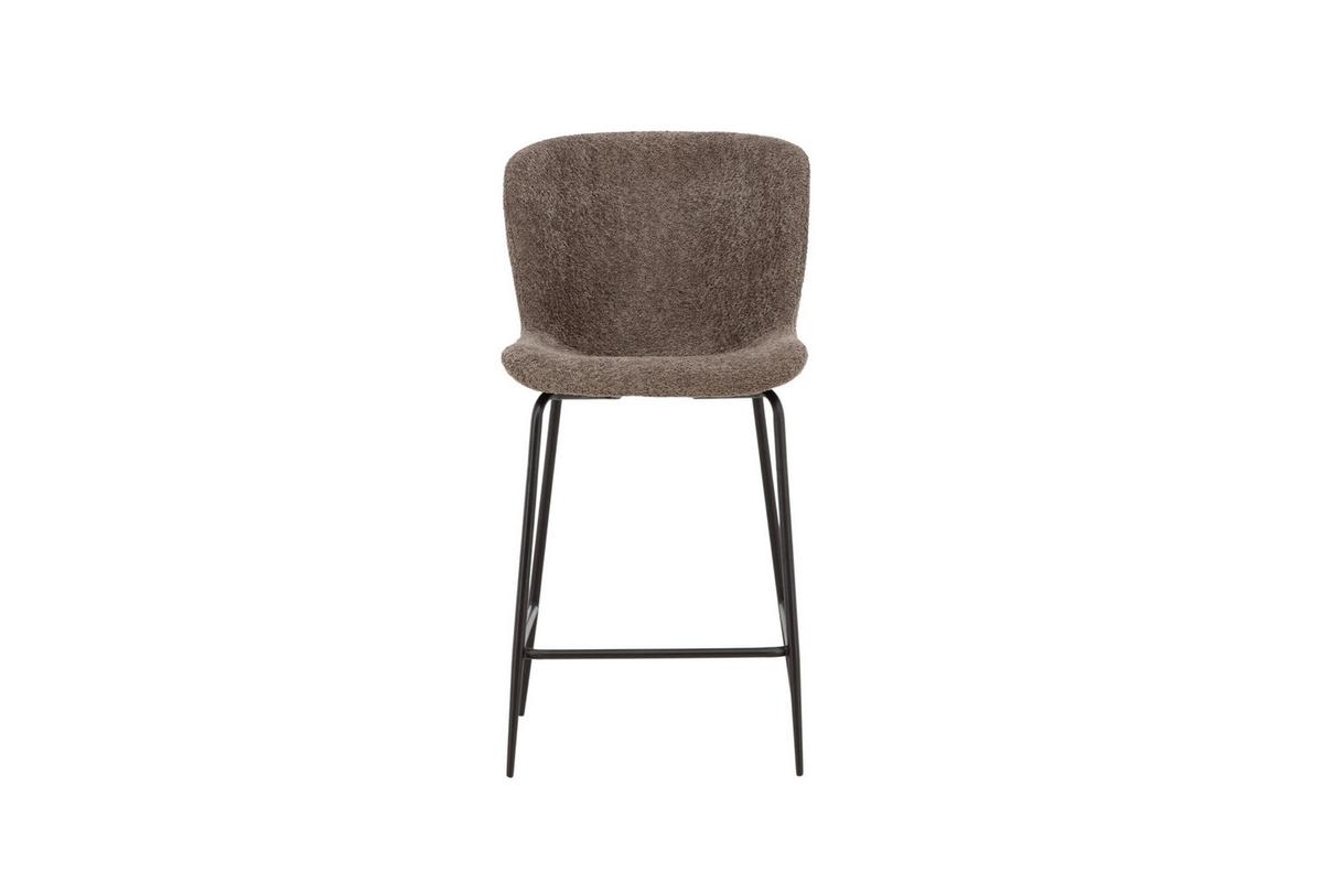 Barhocker Modesto Schwarz/Braun B: 50 cm - Schwarz/Braun, MODERN, Textil/Metall (50/100/59cm) - Livetastic