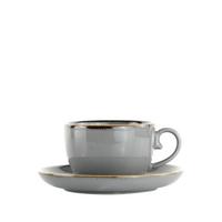 šálka na kávu s tanierikom CAPRI - sivá, Modern, keramika - Mömax