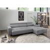 Ecksofa Intera Dunkelgrau S: 276x188 Cm - Dunkelgrau/Schwarz, KONVENTIONELL, Textil (276/188cm) - Livetastic