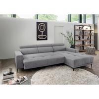 Ecksofa Intera Dunkelgrau S: 276x188 Cm - Dunkelgrau/Schwarz, KONVENTIONELL, Textil (276/188cm) - Livetastic