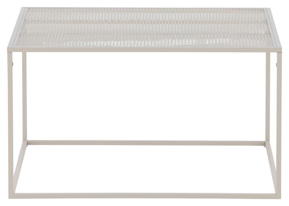 Couchtisch Netz - Beige, Design, Metall (80/80/45cm) - Livetastic
