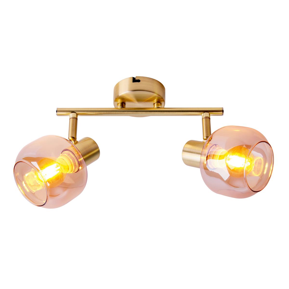 Deckenleuchte Libby - Messingfarben, Design, Glas/Metall (20cm) - Näve