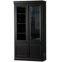 Vitrine Organize Schwarz B: 110 Cm - Schwarz, Design, Glas/Holz (110/215/44cm) - Livetastic