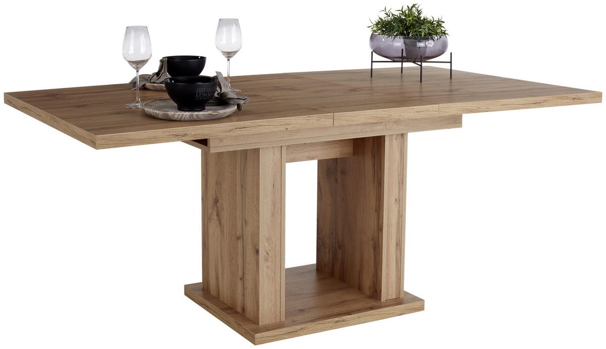 Výsuvný Stůl Patrik 150 Az - barvy dubu, Konvenční, kompozitní dřevo (150/76/90cm)