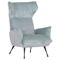 Ohrensessel Lorris - Schwarz/Mintgrün, KONVENTIONELL, Textil (83/110/92cm) - MID.YOU