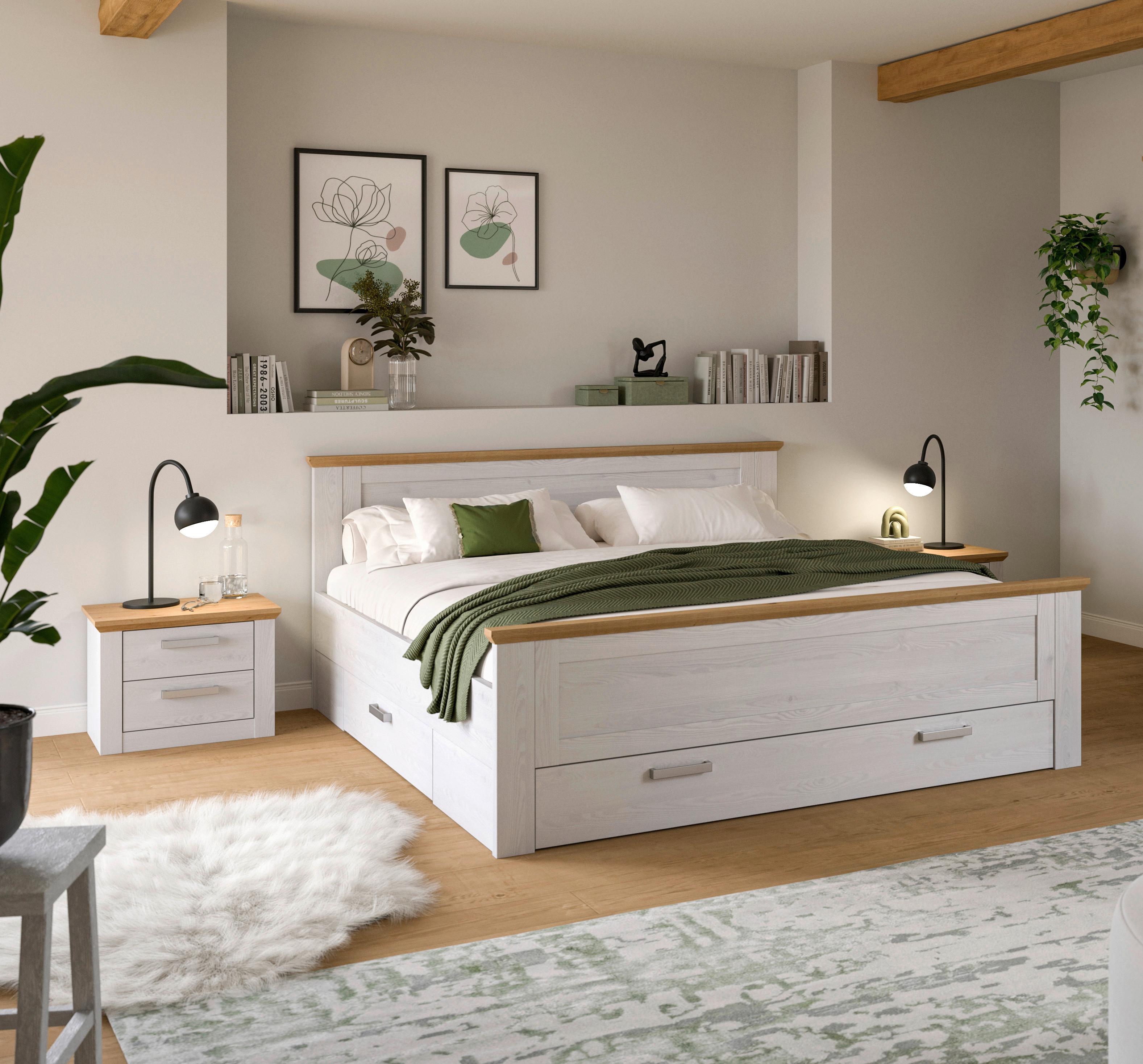 Schlafzimmer Verona Lärchefarben/Eiche D. 3-Teilig - Lärchefarben/Eiche Artisan, ROMANTIK / LANDHAUS, Holzwerkstoff - Livetastic