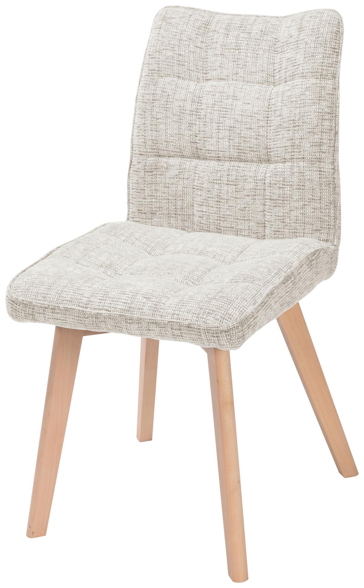 Stuhl Colin - Eichefarben/Beige, LIFESTYLE, Holz/Textil (45/88/62cm) - Livetastic