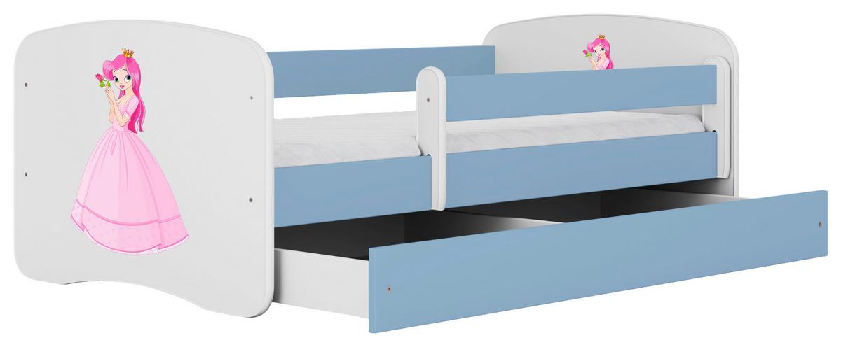 Kinder-/Juniorbett Babydreams inkl. Matratze 80x160 - Blau/Birkefarben, MODERN, Holz/Holzwerkstoff (80/160cm) - MID.YOU