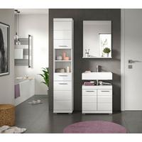 Badezimmer Scout Weiß B: 97 Cm - Weiß Hochglanz/Silberfarben, MODERN, Glas/Holzwerkstoff (97cm) - MID.YOU