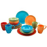 Kombiservice Keramik 4 Personen Geschirr Set - Multicolor, Basics, Keramik (34/31,5/33cm) - Creatable