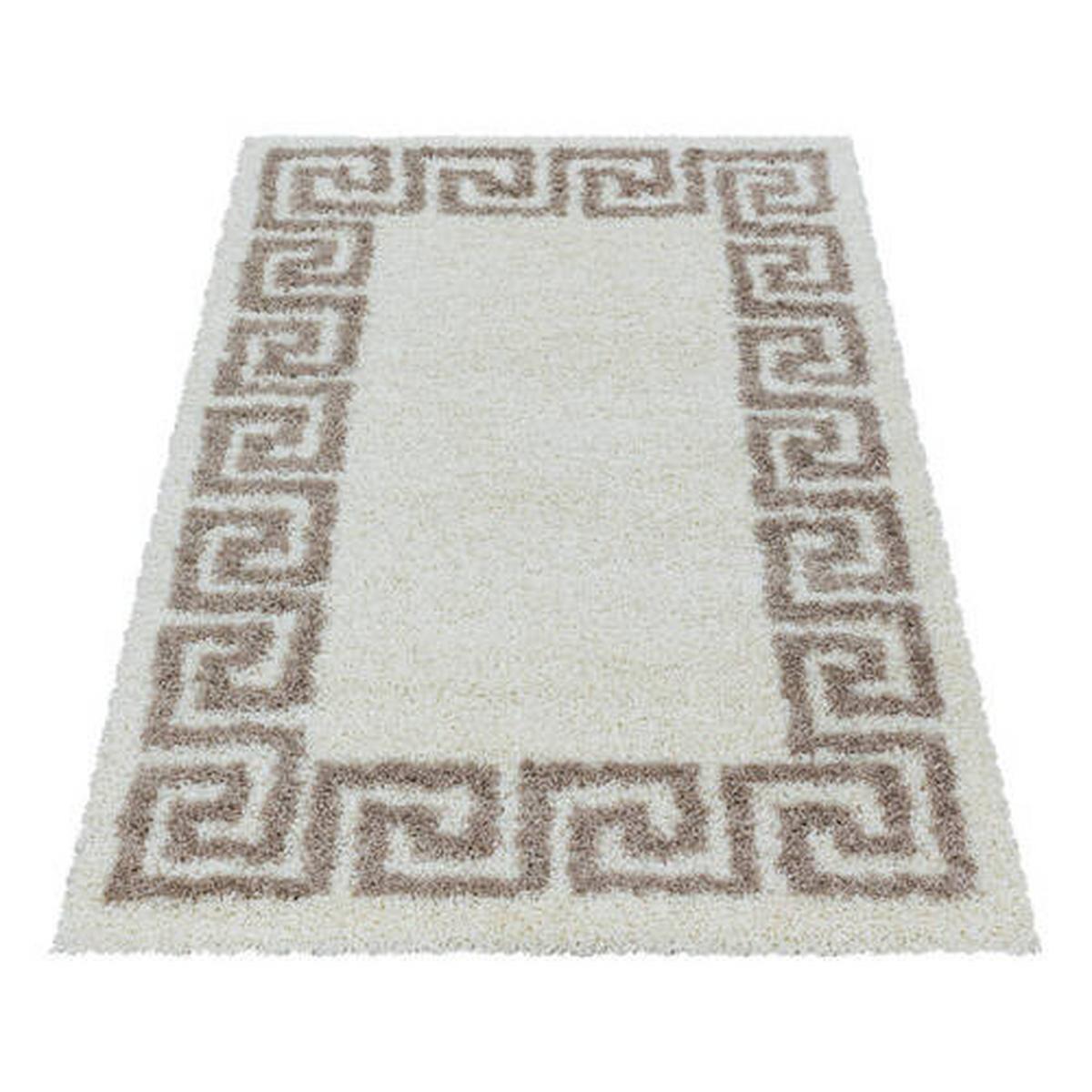 Hochflorteppich Hera Beige/Braun 60x110 cm - Beige, Design, Textil (60/110cm)