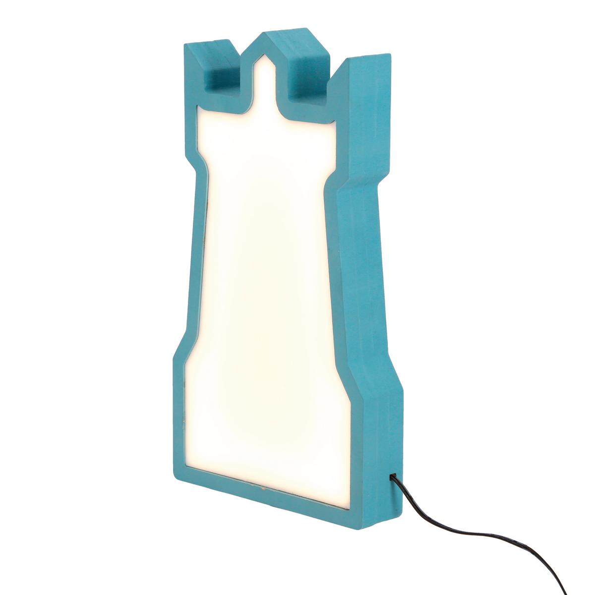 Kindertischleuchte 41-10582 Tower - Blau, Basics, Holzwerkstoff/Kunststoff (16/3.5/28.5cm)