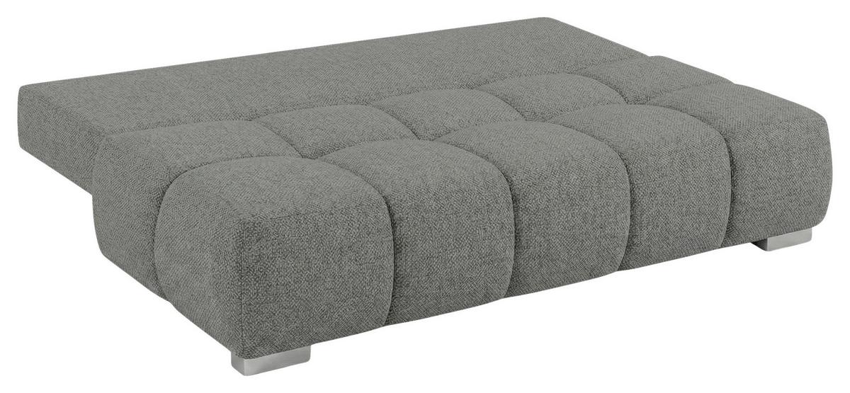 Boxspringová pohovka BUBBLE, tmavosivá - čierna/chrómová, Trend, kompozitné drevo/textil (206/90/105cm) - Luca Bessoni