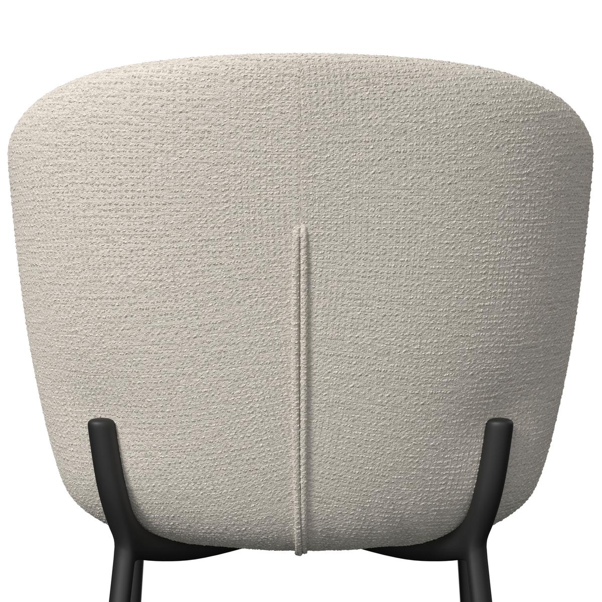 ŽIDLE NOEMIE - černá/krémová, Moderní, kov/dřevo (49/81/54cm) - Bessagi Home