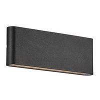 Außenwandleuchte Schwarz L: 26 Cm - Schwarz, Design, Metall (26/3,3/9cm) - Nordlux