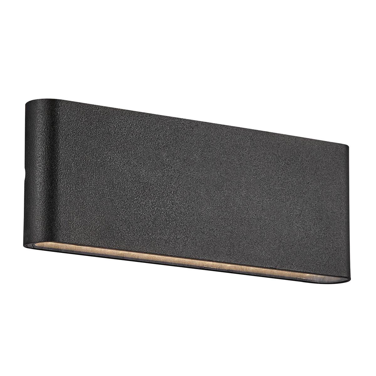 Außenwandleuchte Schwarz L: 26 Cm - Schwarz, Design, Metall (26/3,3/9cm) - Nordlux