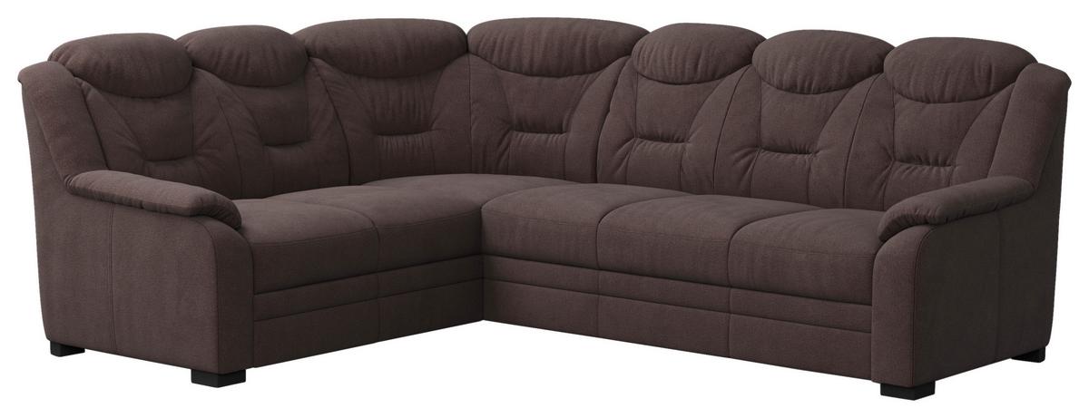 Ecksofa Marcus Braun S: 211x263 Cm - Schwarz/Braun, Basics, Textil (211/263cm) - MID.YOU