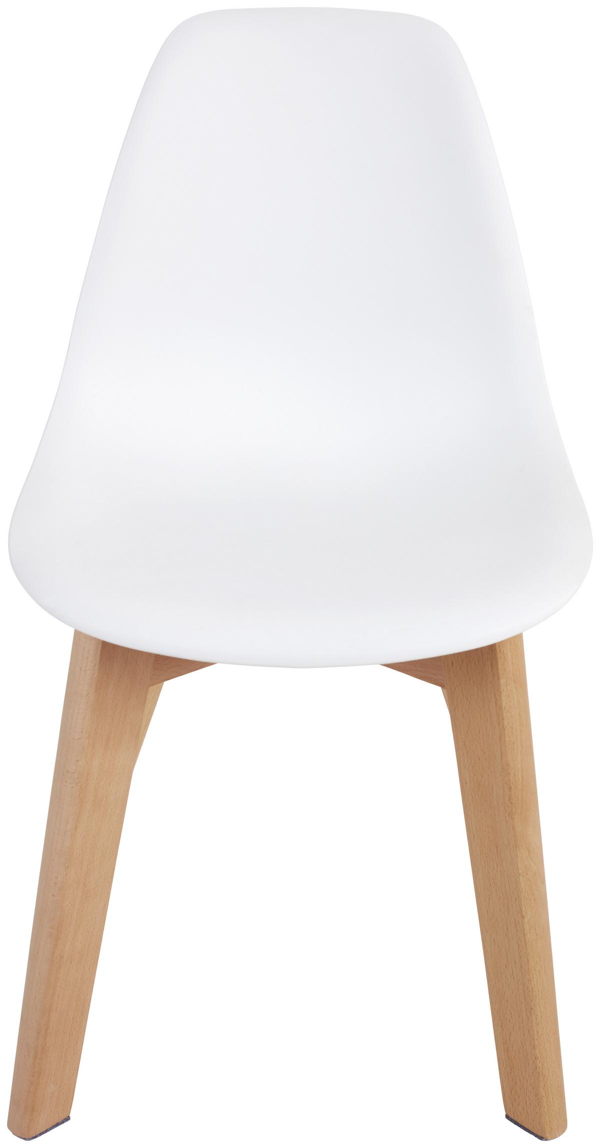 Kinderstuhl Bambino Kunststoff/Holz Weiß - Buchefarben/Weiß, MODERN, Holz/Kunststoff (30,5/57/36cm) - Ondega