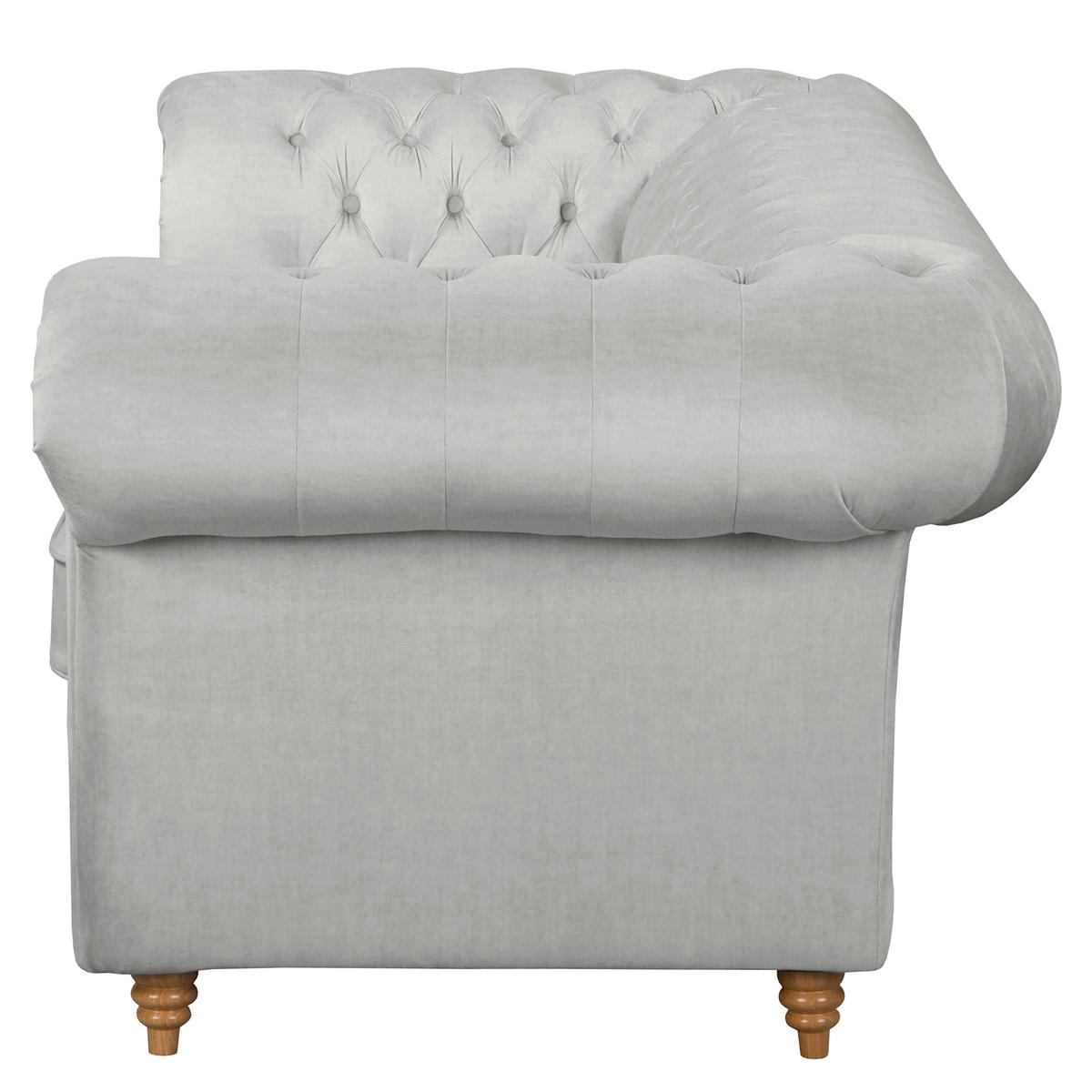 Schlafsofa Laura Hellgrau, B: 190cm - Hellgrau/Braun, Design, Textil (190/74/91cm) - P & B