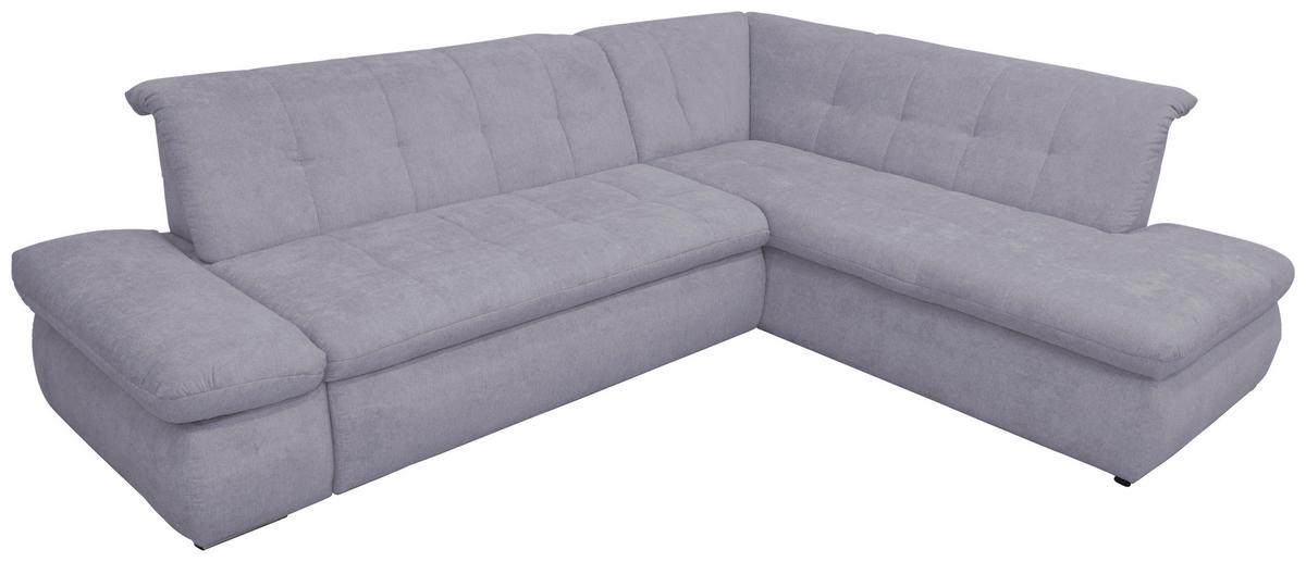 Ecksofa Mit Armteilverstellung Moric Grau Mikrofaser - Chromfarben/Grau, KONVENTIONELL, Textil (273/216cm) - MID.YOU
