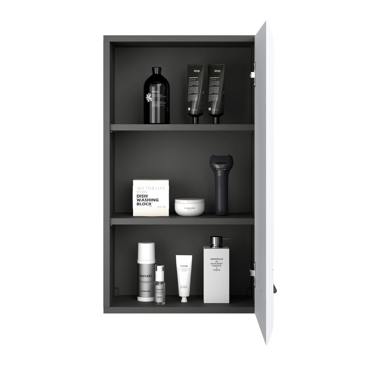 HÄNGESCHRANK PEARL NEW SNOL 118 - Anthrazit/Weiß, KONVENTIONELL, Holzwerkstoff (40/70/22,6cm)