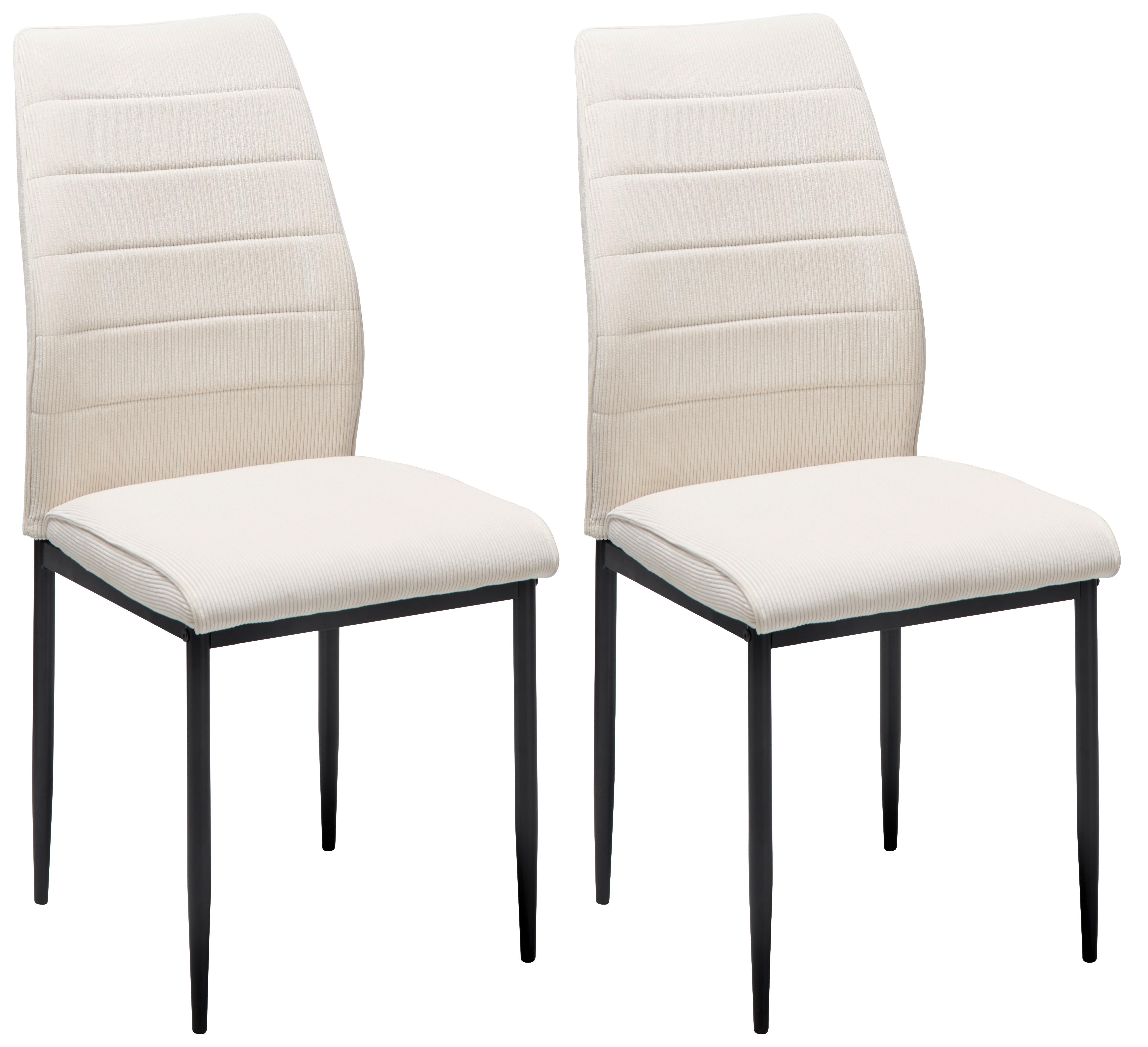 Stuhl-set Ratford - Beige/Schwarz, LIFESTYLE, Textil/Metall (44/96/58cm) - Livetastic