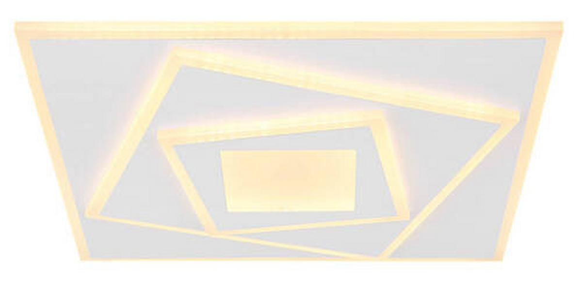 LED-Deckenleuchte 48539-24 - Opal/Weiß, Design, Kunststoff/Metall (40/40/5,4cm) - Globo