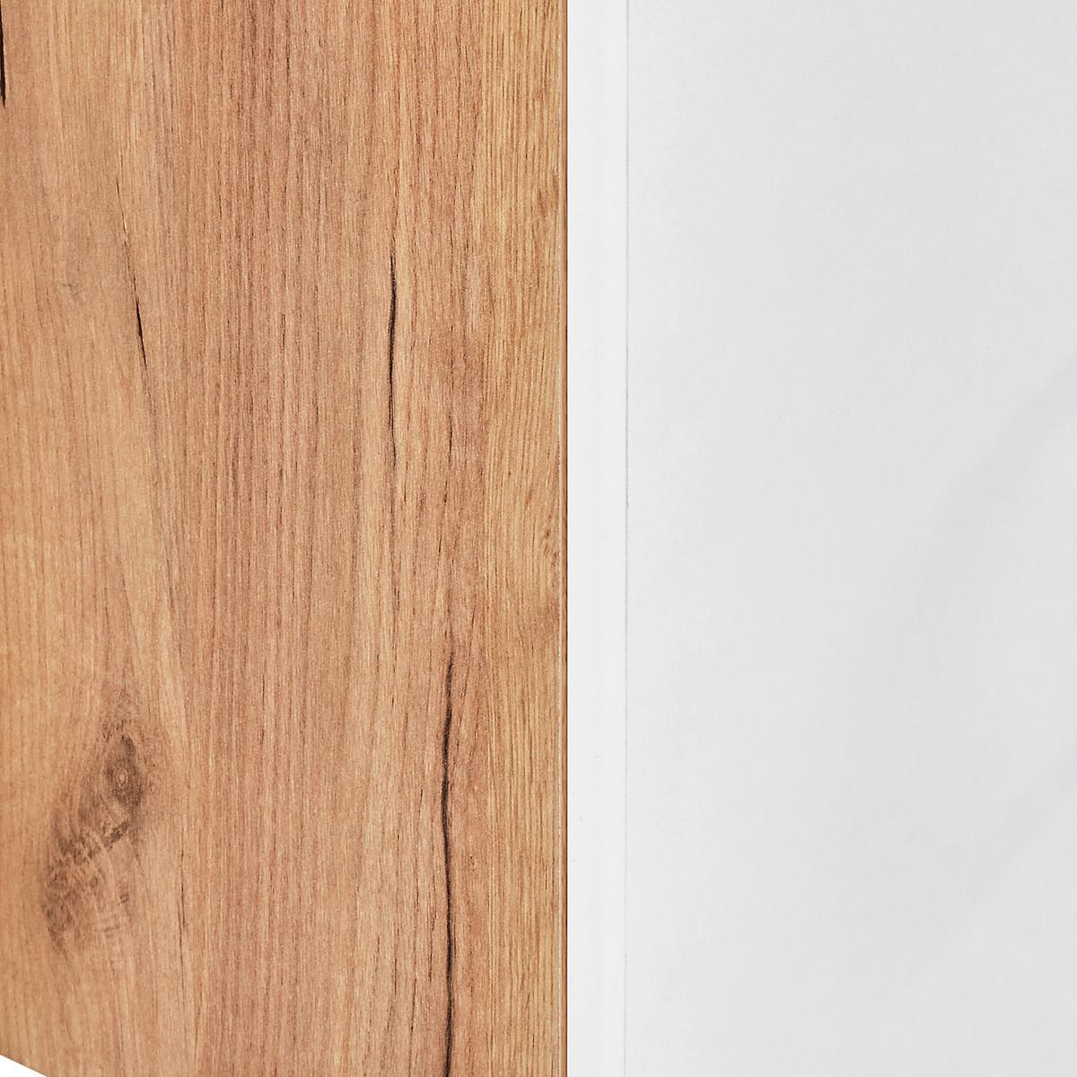 Aufsatzschrank 45cm Tio Weiß/ Kraft Eiche Dekor - Eichefarben/Weiß, KONVENTIONELL, Holzwerkstoff (45/43/37,5cm)