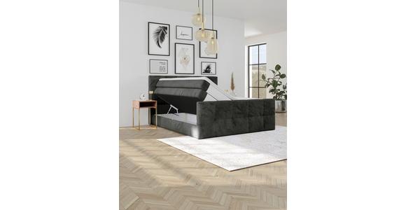 Boxspringbett mit Topper und Bettkasten 160x200 cm Medino - Anthrazit, KONVENTIONELL, Holz/Holzwerkstoff (160/200cm) - Luca Bessoni