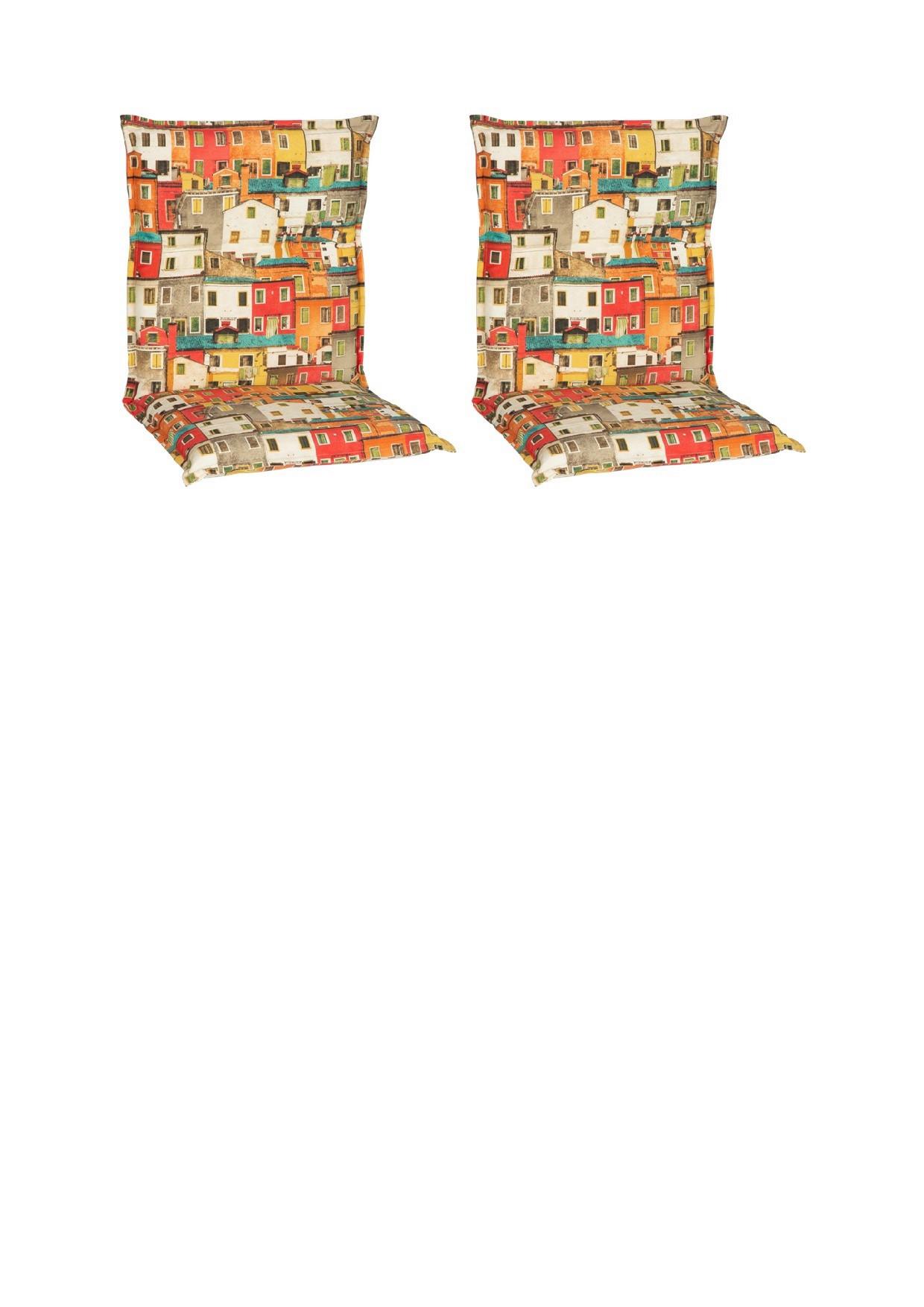 Auflage für Sessel Tours 98x46x8 cm Multicolor - Gelb/Orange, Basics, Textil (98/46/8cm) - Gardenson