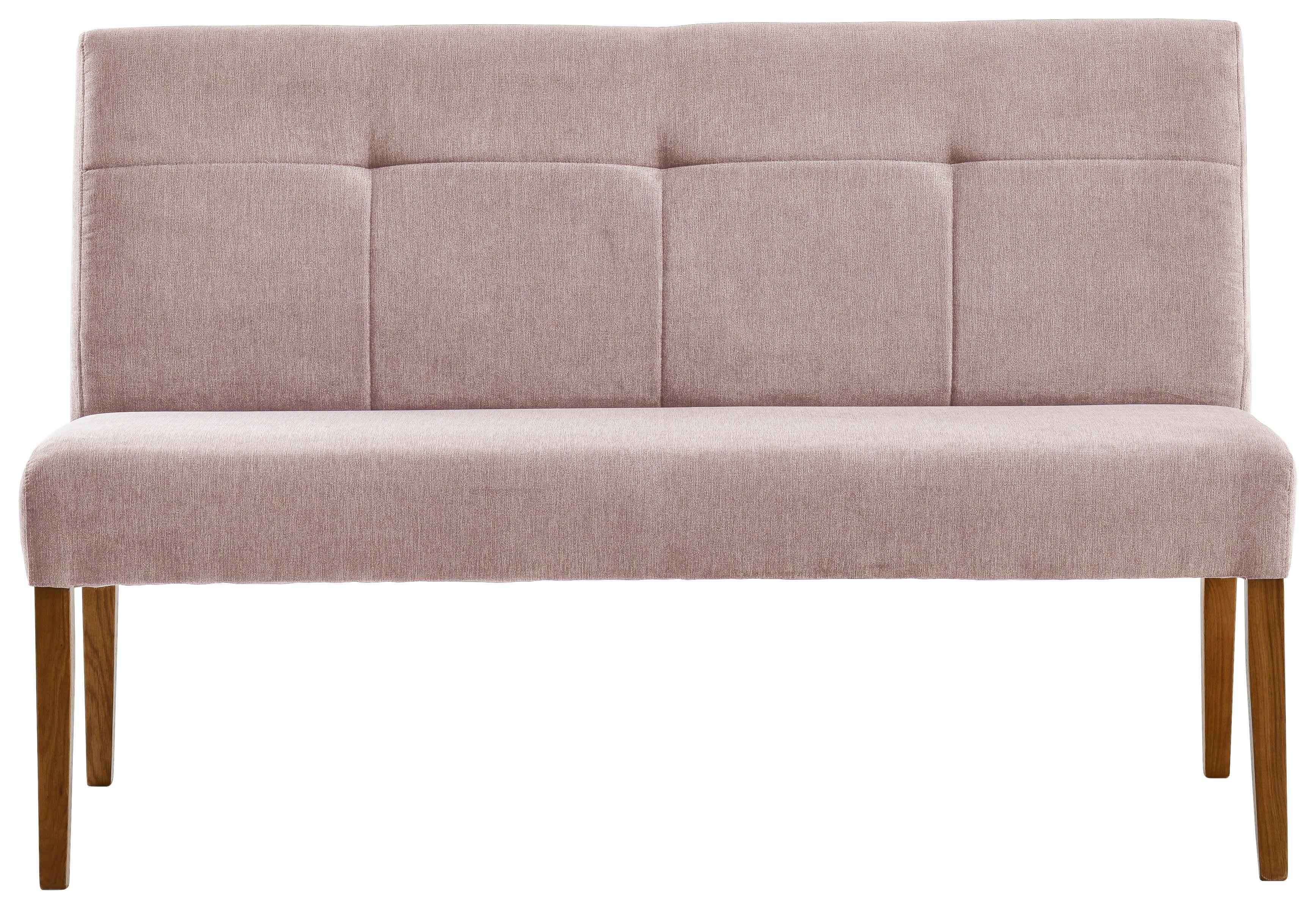 Sitzbank Damla Altrosa/Eichefarben B: 140 cm - Eichefarben/Altrosa, KONVENTIONELL, Holz/Textil (140/91,5/63cm) - Cantus
