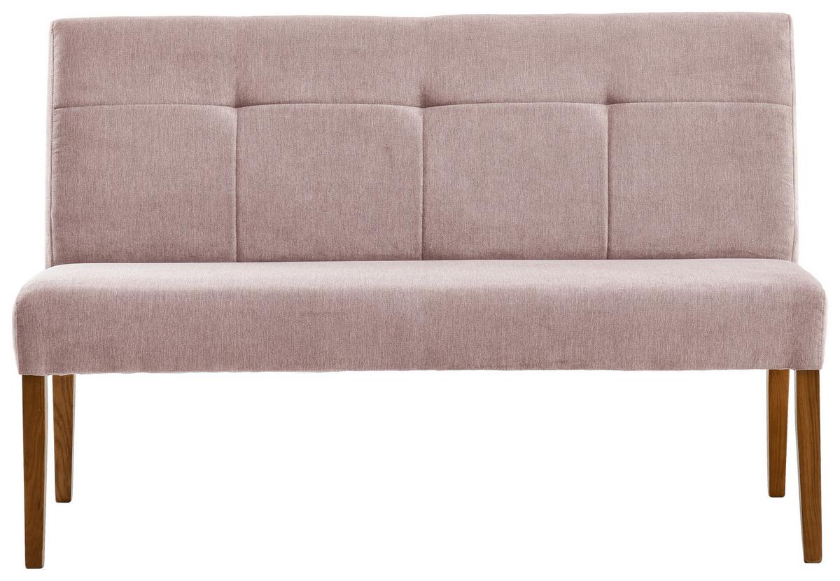 Sitzbank Damla Altrosa/eichefarben B: 140 Cm - Eichefarben/Altrosa, KONVENTIONELL, Holz/Textil (140/91,5/63cm) - Cantus