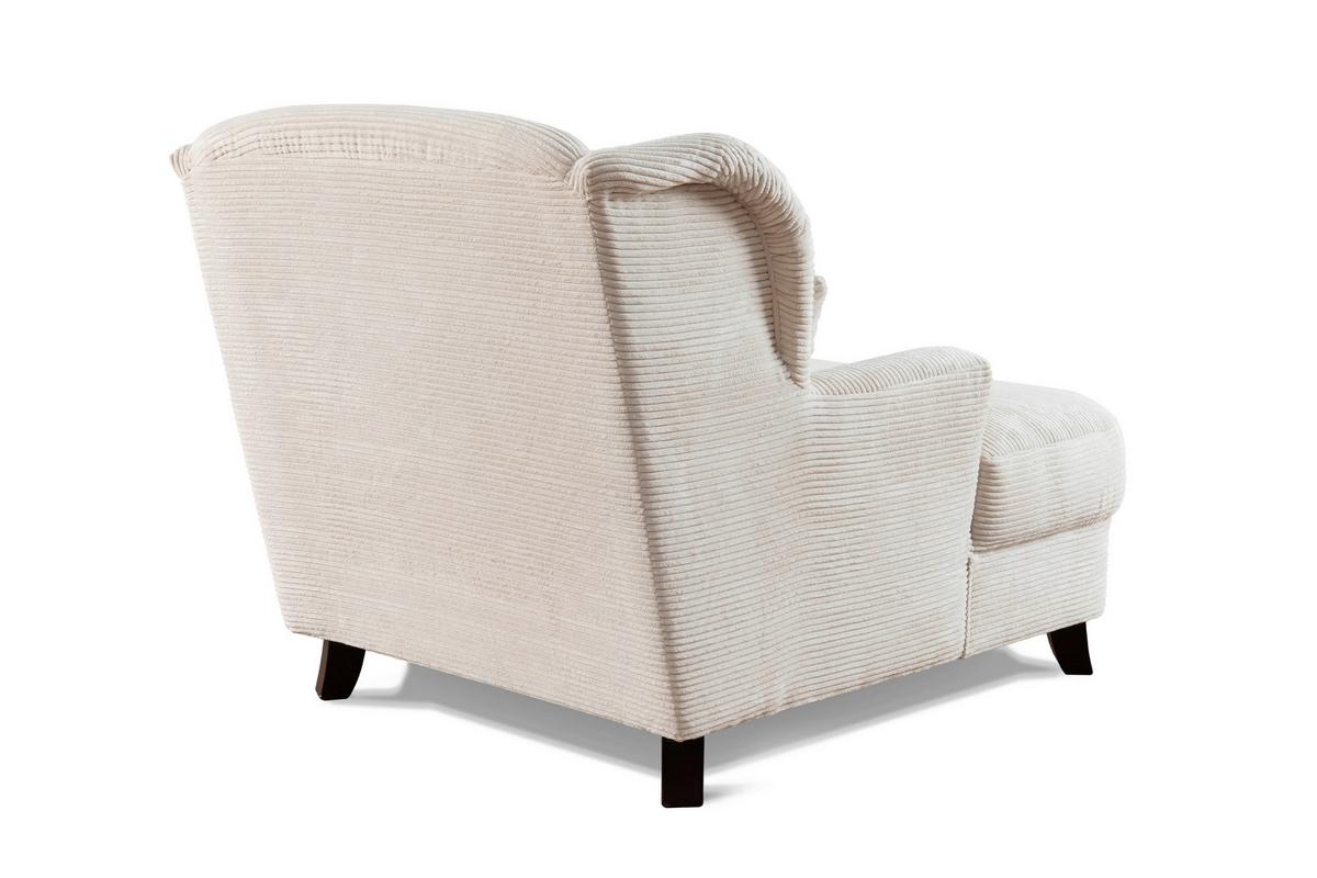 XXXL-Sessel Asado creme teilmassiv, B: 109 cm - Dunkelbraun/Creme, KONVENTIONELL, Textil (109/104/145cm) - Sit & More