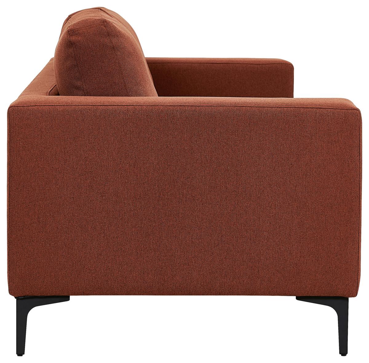 2-sitzer-sofa Bolero - Rostfarben/Schwarz, Design, Kunststoff/Textil (215/84/88cm) - Livetastic